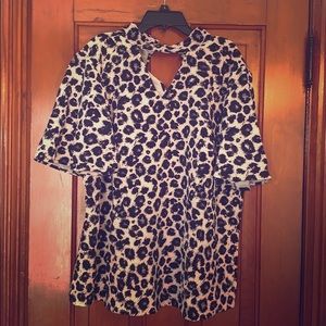 Cheetah print blouse